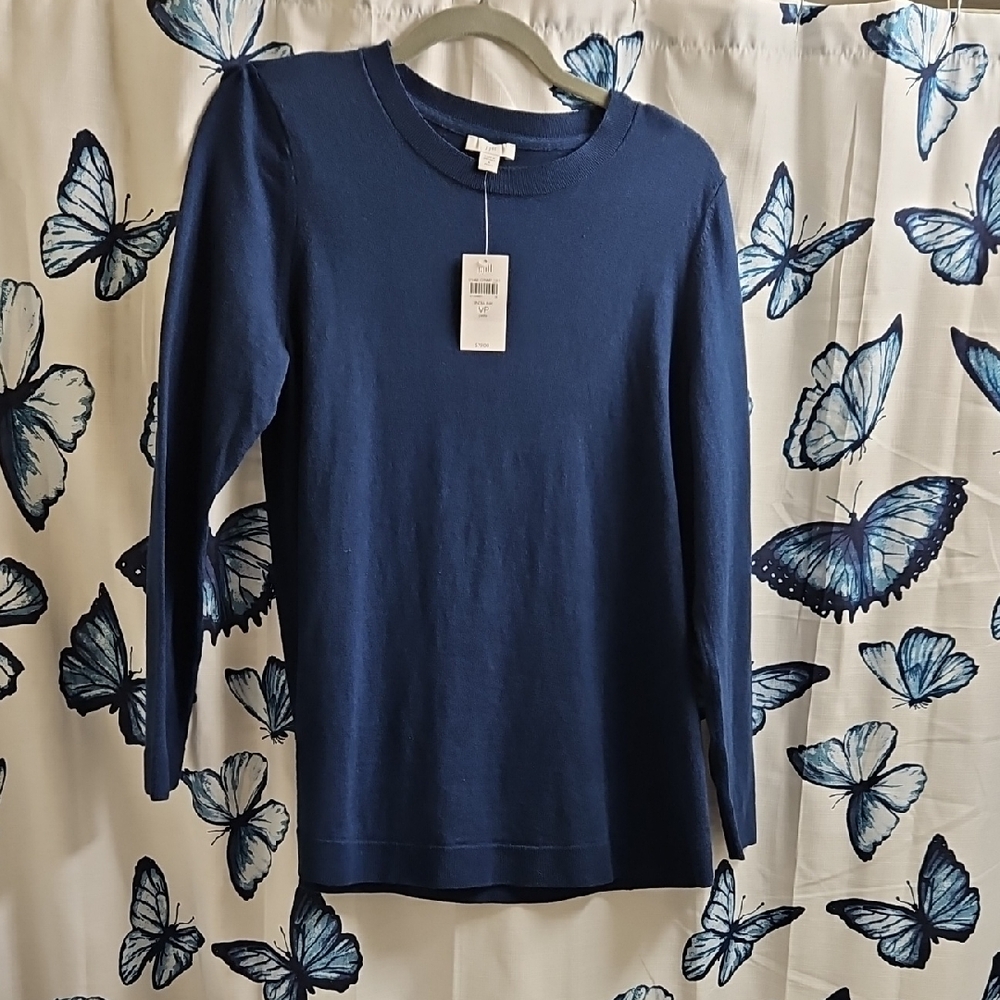 J-Jill Blue Long Sleeve Sweater